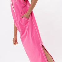 Terry Maxi Hoodie Dress