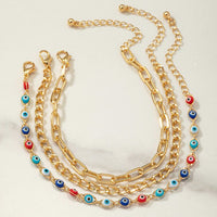 Evil Eye Chain Bracelet Set