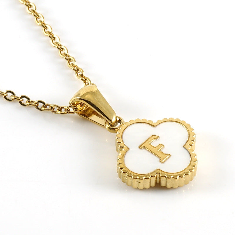 Clover Initial Necklace