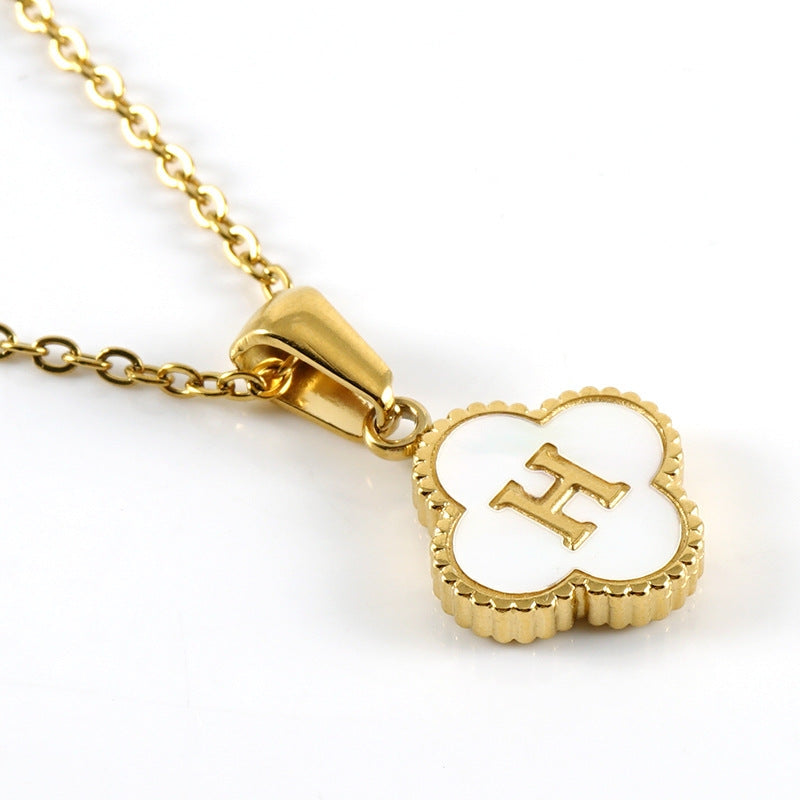 Clover Initial Necklace