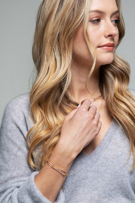 Crystal Initial Letter Bracelet