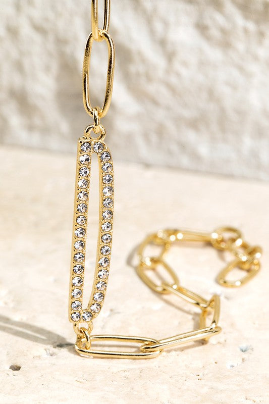 Crystal Initial Letter Bracelet