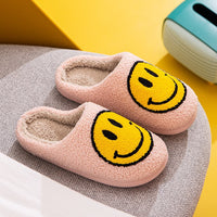Smile Face Soft Plush Slippers