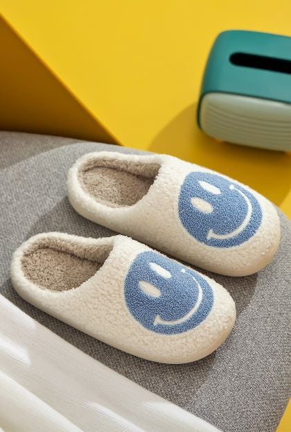 Smile Face Soft Plush Slippers