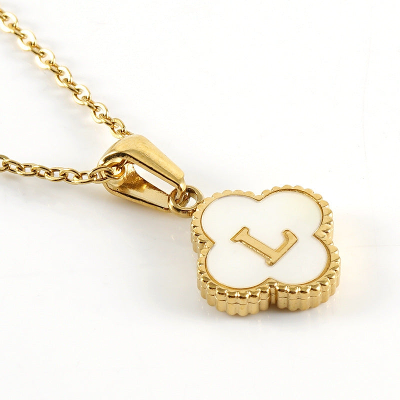 Clover Initial Necklace