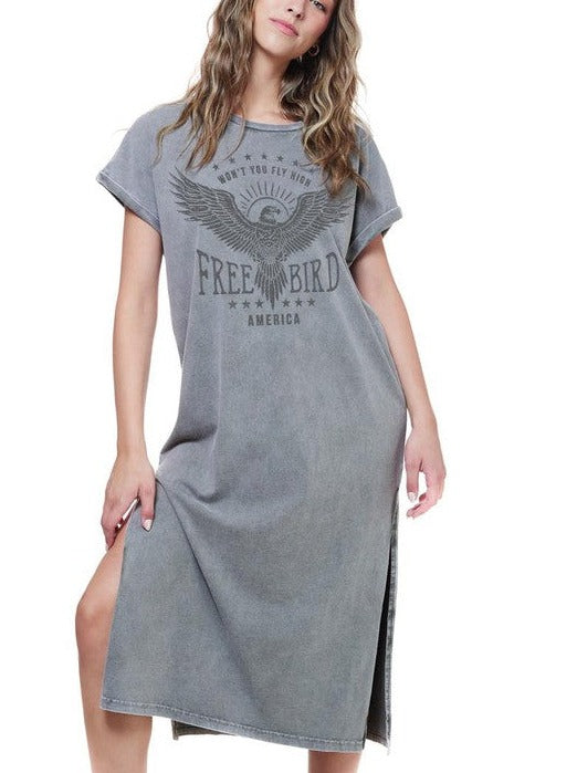 Free Bird Vintage Maxi T shirt Dress