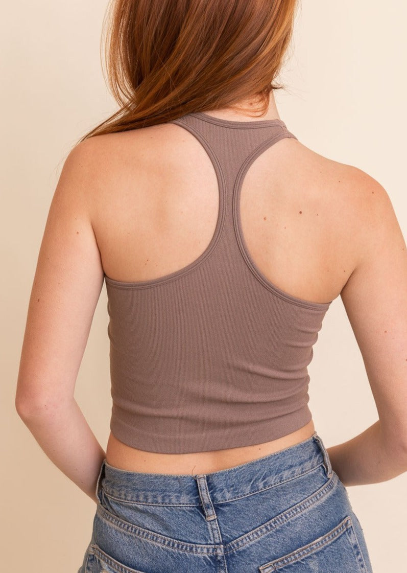High Neck Racerback Top