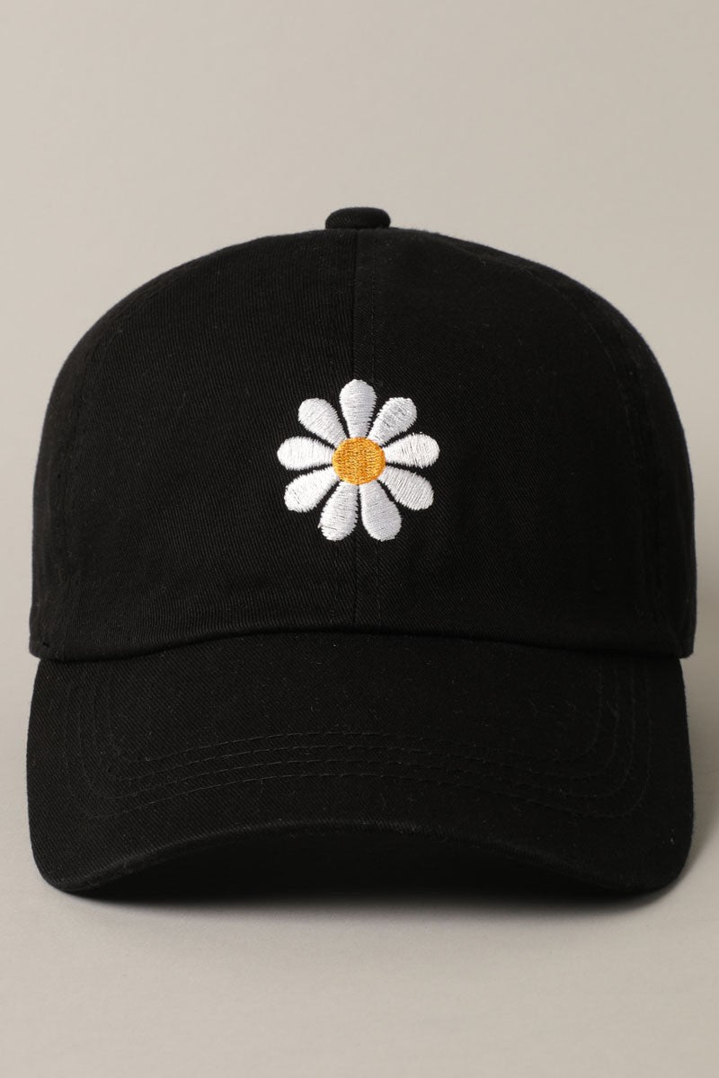 Daisy Embroidery Baseball Cap