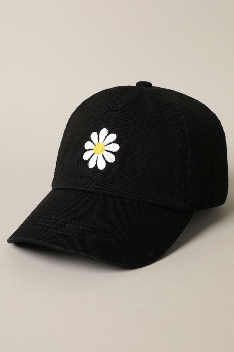 Daisy Embroidery Baseball Cap