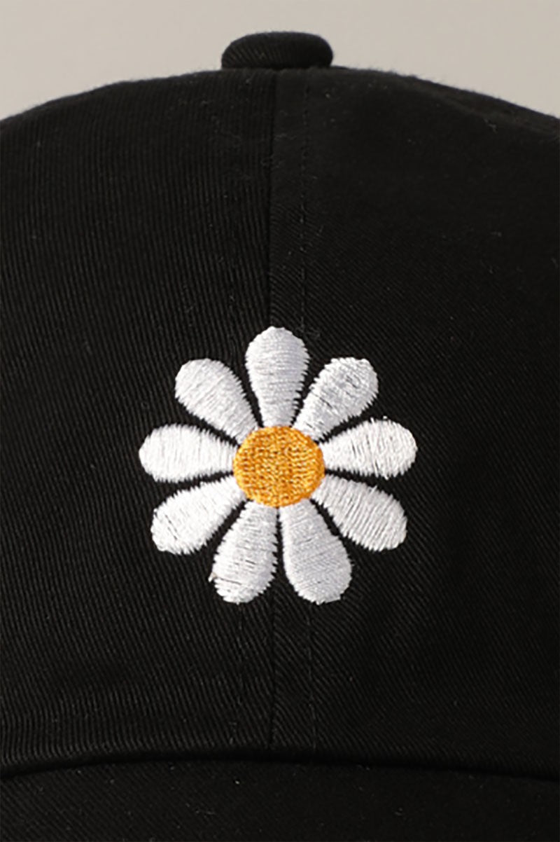 Daisy Embroidery Baseball Cap
