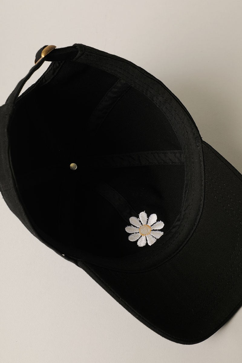 Daisy Embroidery Baseball Cap