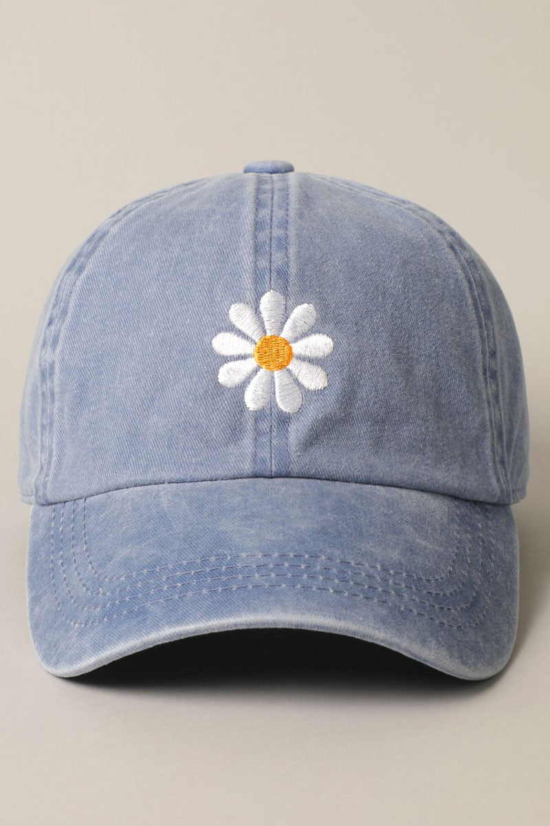 Daisy Embroidery Baseball Cap