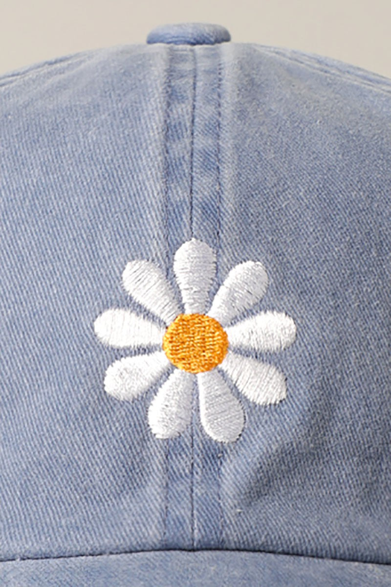 Daisy Embroidery Baseball Cap