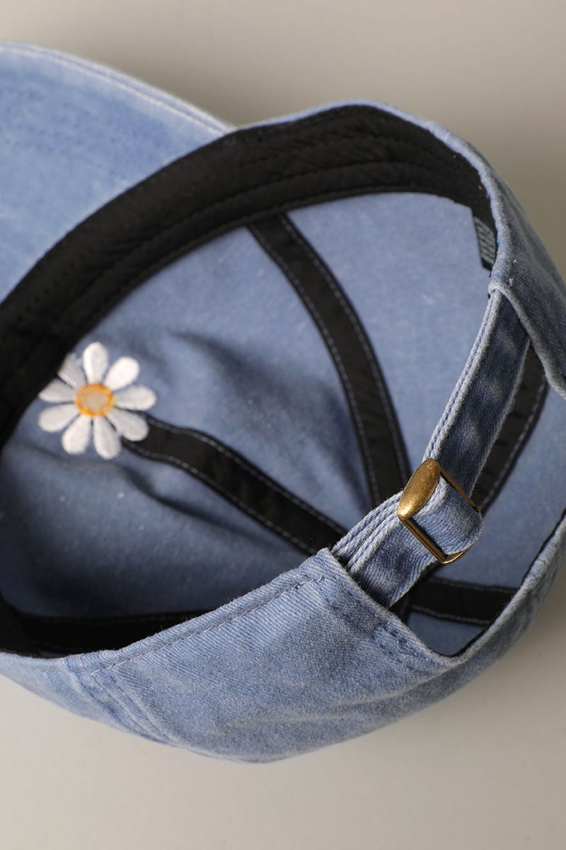 Daisy Embroidery Baseball Cap
