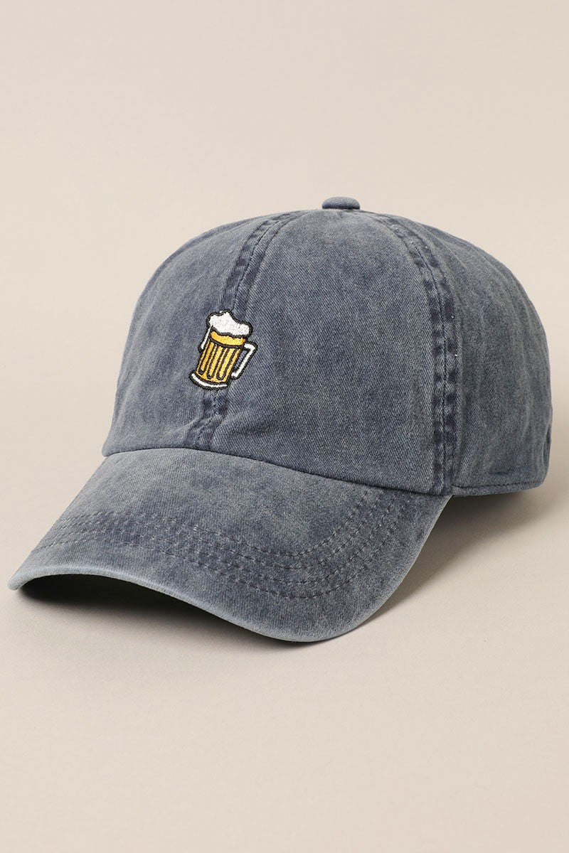 Beer Embroidered Cotton Baseball Cap