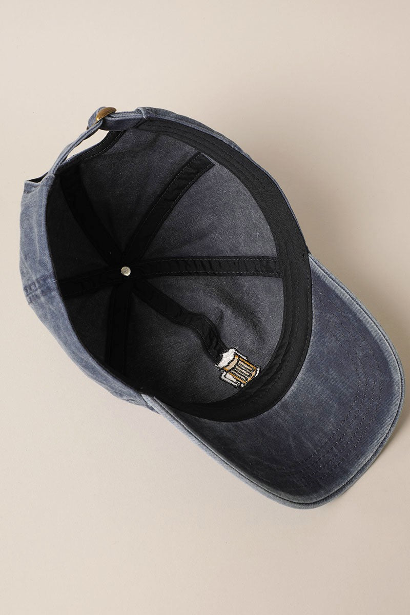 Beer Embroidered Cotton Baseball Cap
