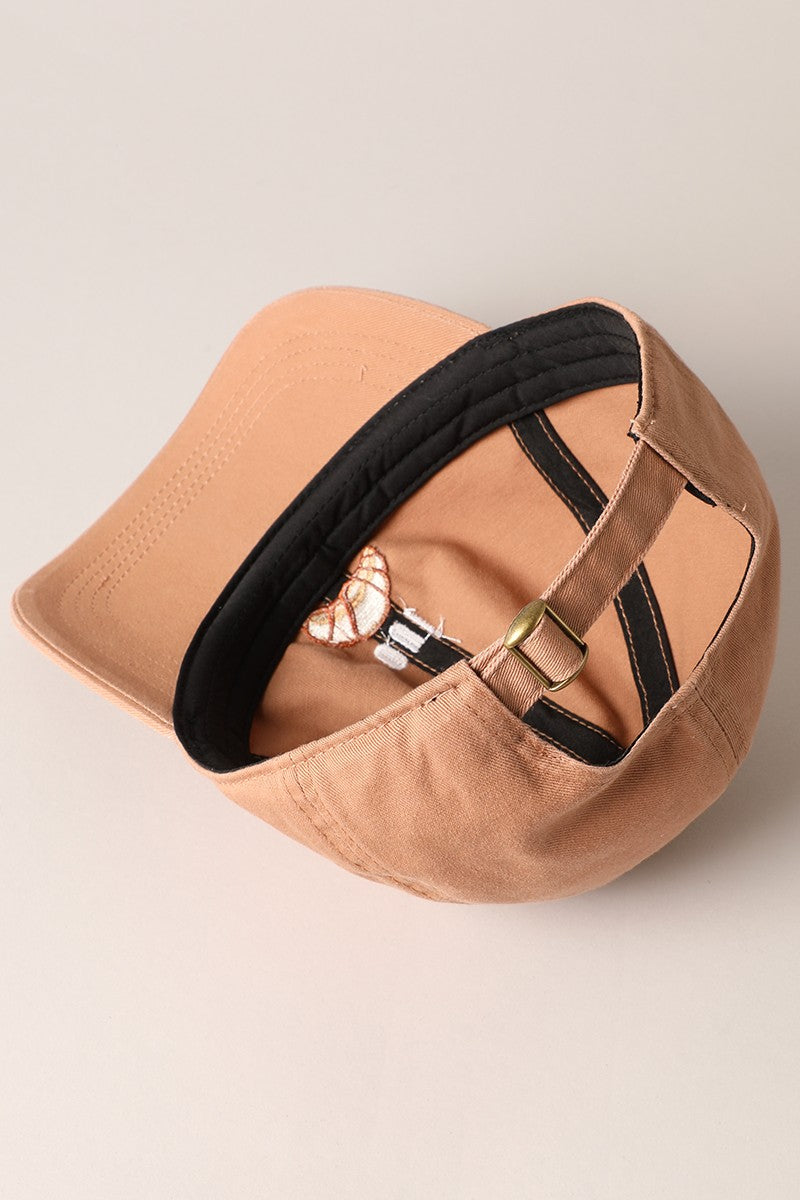 Oui Croissant Baseball Cap