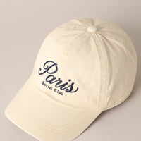 Paris Social Club Embroidered Cap