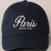 Paris Social Club Embroidered Cap