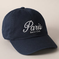 Paris Social Club Embroidered Cap