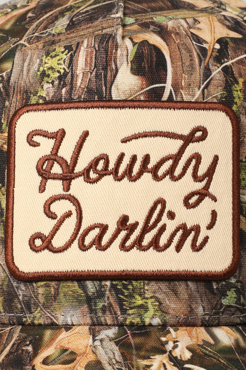 Howdy Darlin' Patch Camo Trucker Hat