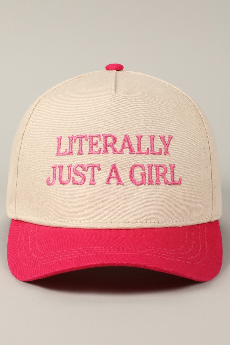 Literally Just a Girl Two Tone Trucker Hat
