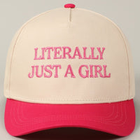 Literally Just a Girl Two Tone Trucker Hat