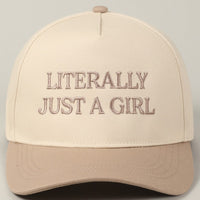 Literally Just a Girl Two Tone Trucker Hat