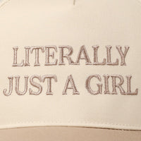 Literally Just a Girl Two Tone Trucker Hat