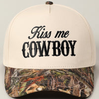 Kiss Me Cowboy Camo Trucker Hat