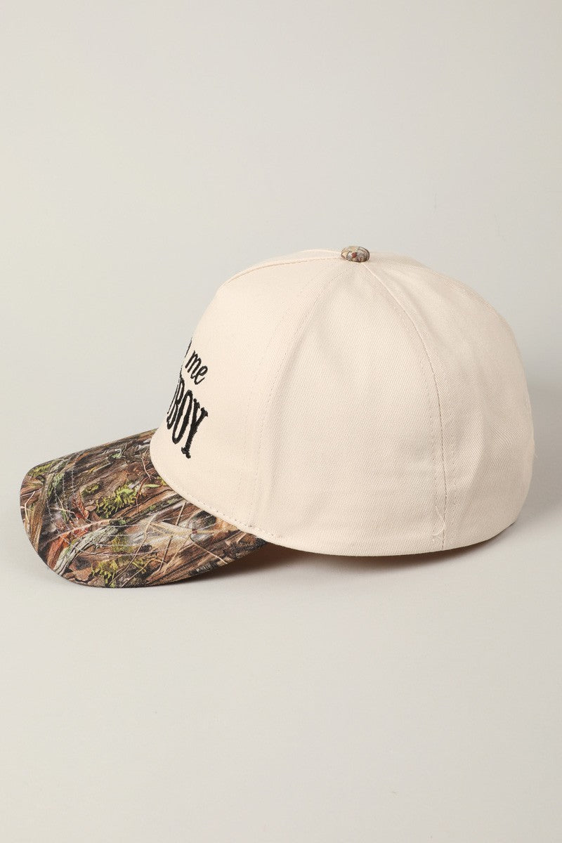 Kiss Me Cowboy Camo Trucker Hat