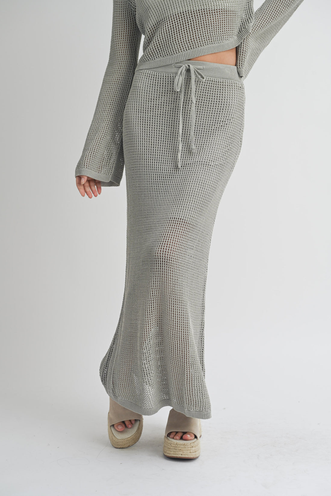 Crochet Knitted Maxi Skirt