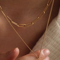 Chain & Pearl Drop Necklace Set