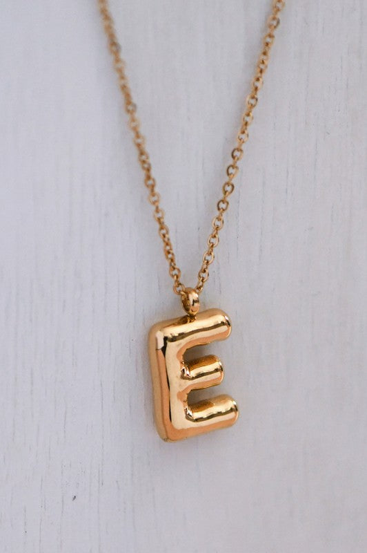 Balloon Initial Gold Necklace