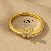 Simple Skinny Butterfly Ring