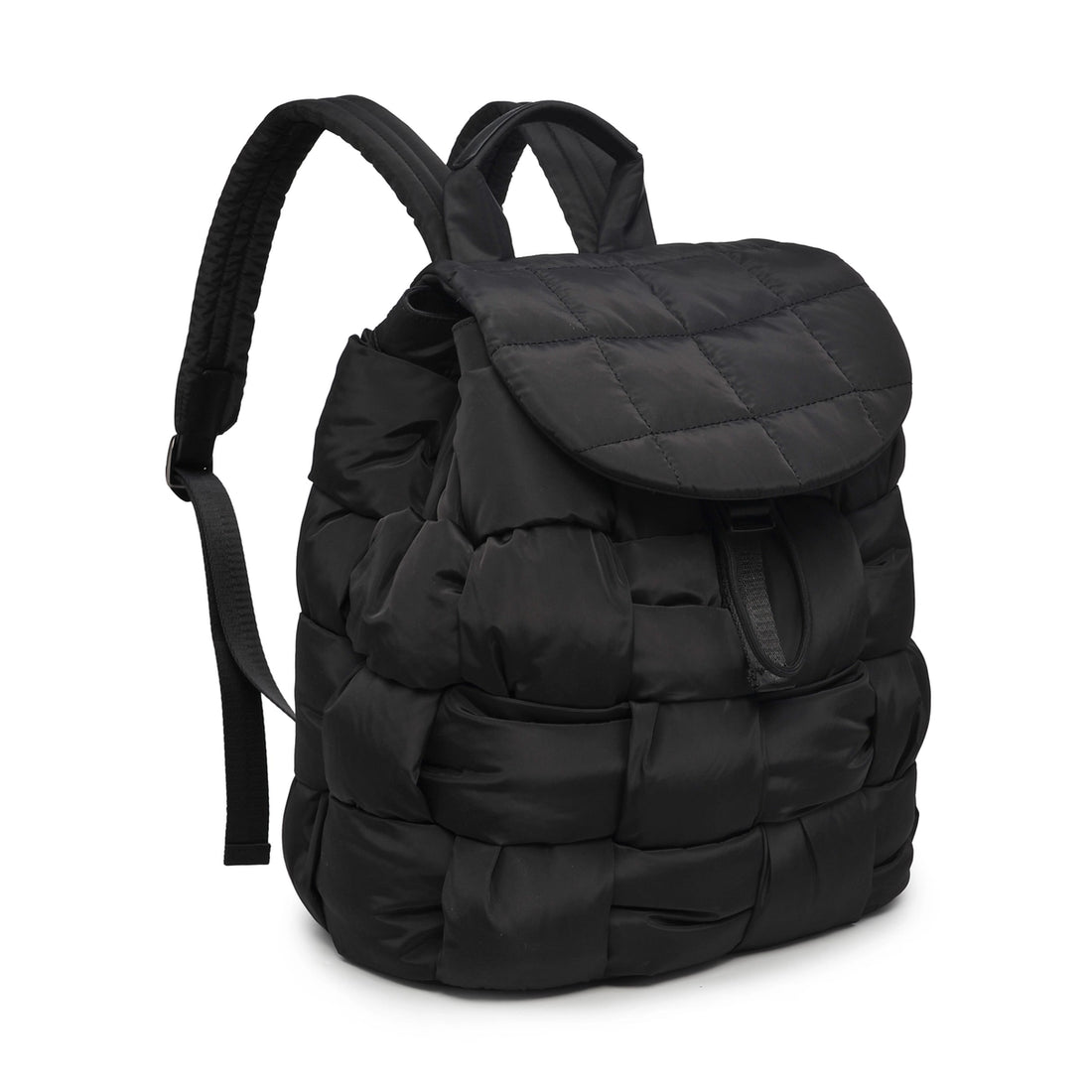 Quilted Woven Nylon Backpack