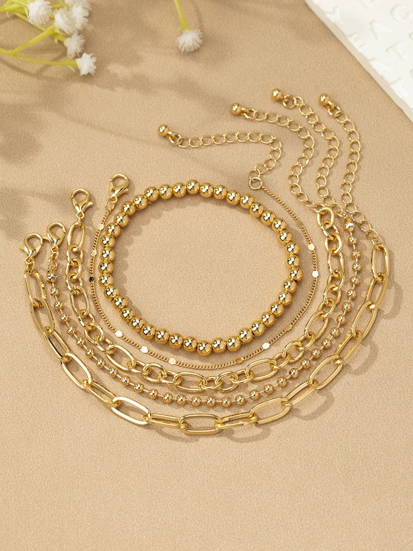 Five Multi Bracelets Set