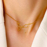Dainty Bow Necklace