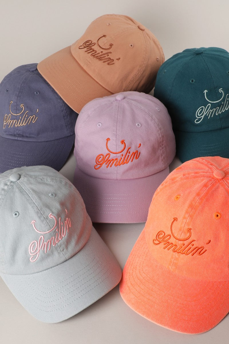 smilin' Embroidery Baseball Cap