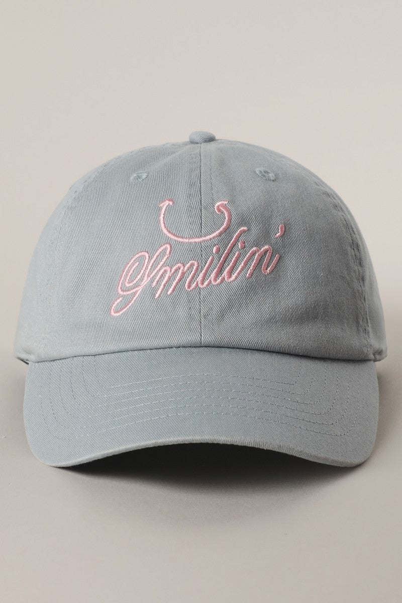 smilin' Embroidery Baseball Cap