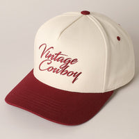 Vintage Cowboy Two Tone Cap