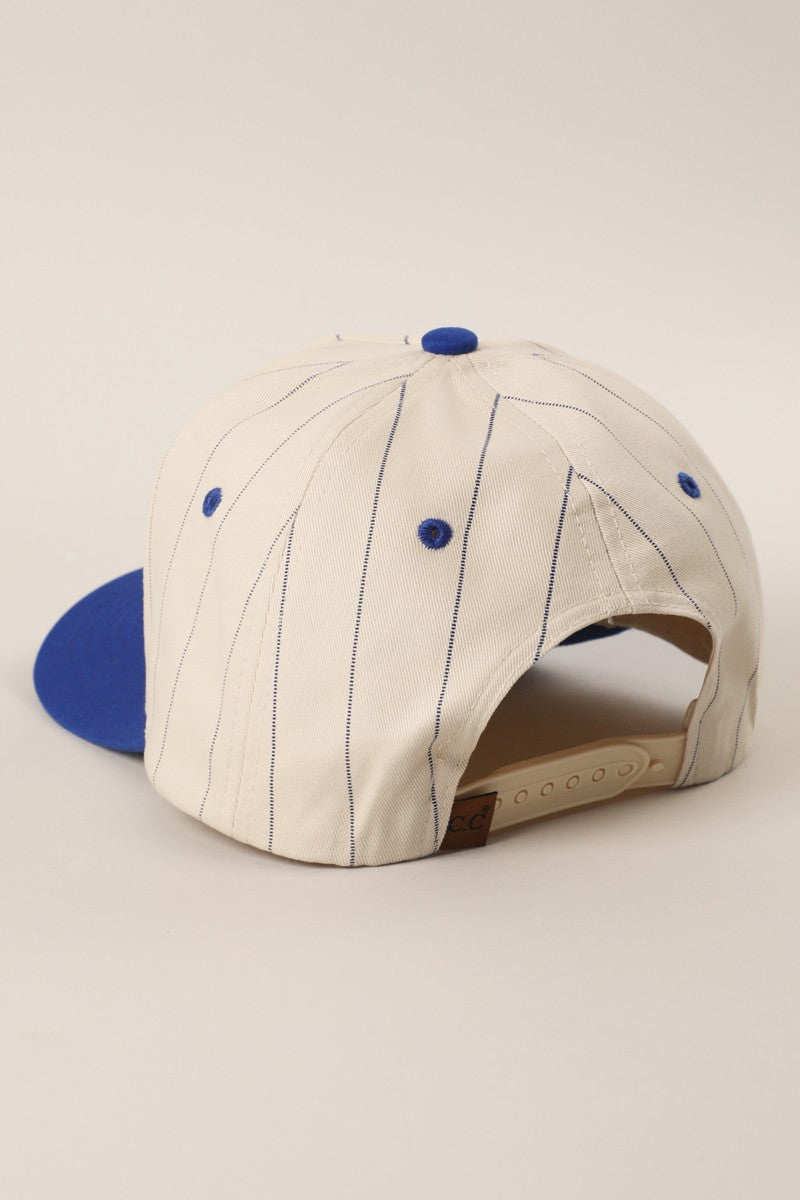 Grand Slam Pinstripe Embroidered Trucker Hat
