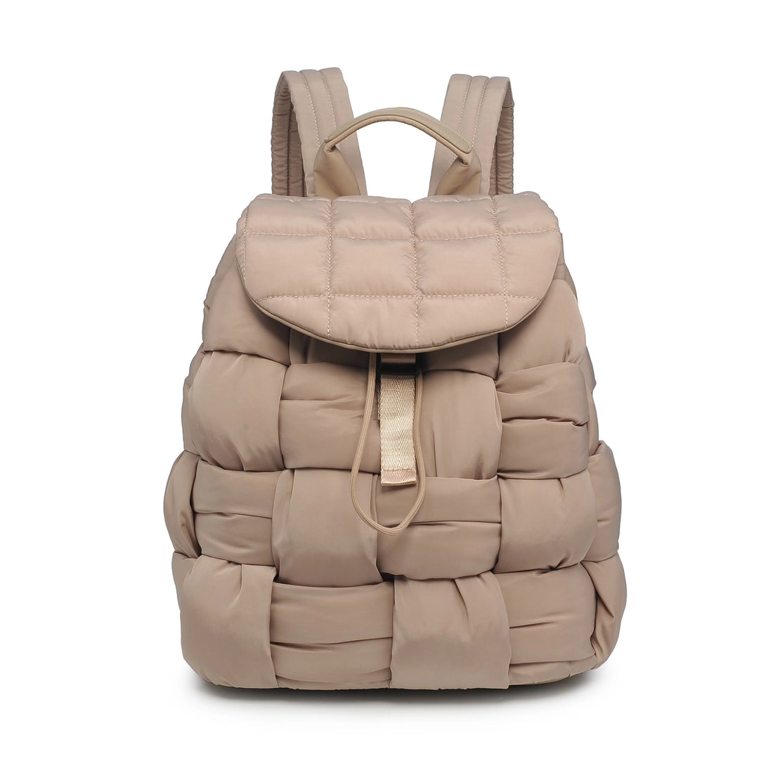 Quilted Woven Nylon Backpack