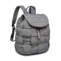 Quilted Woven Nylon Backpack
