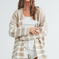 Stripe Knitted Stripe Cardigan