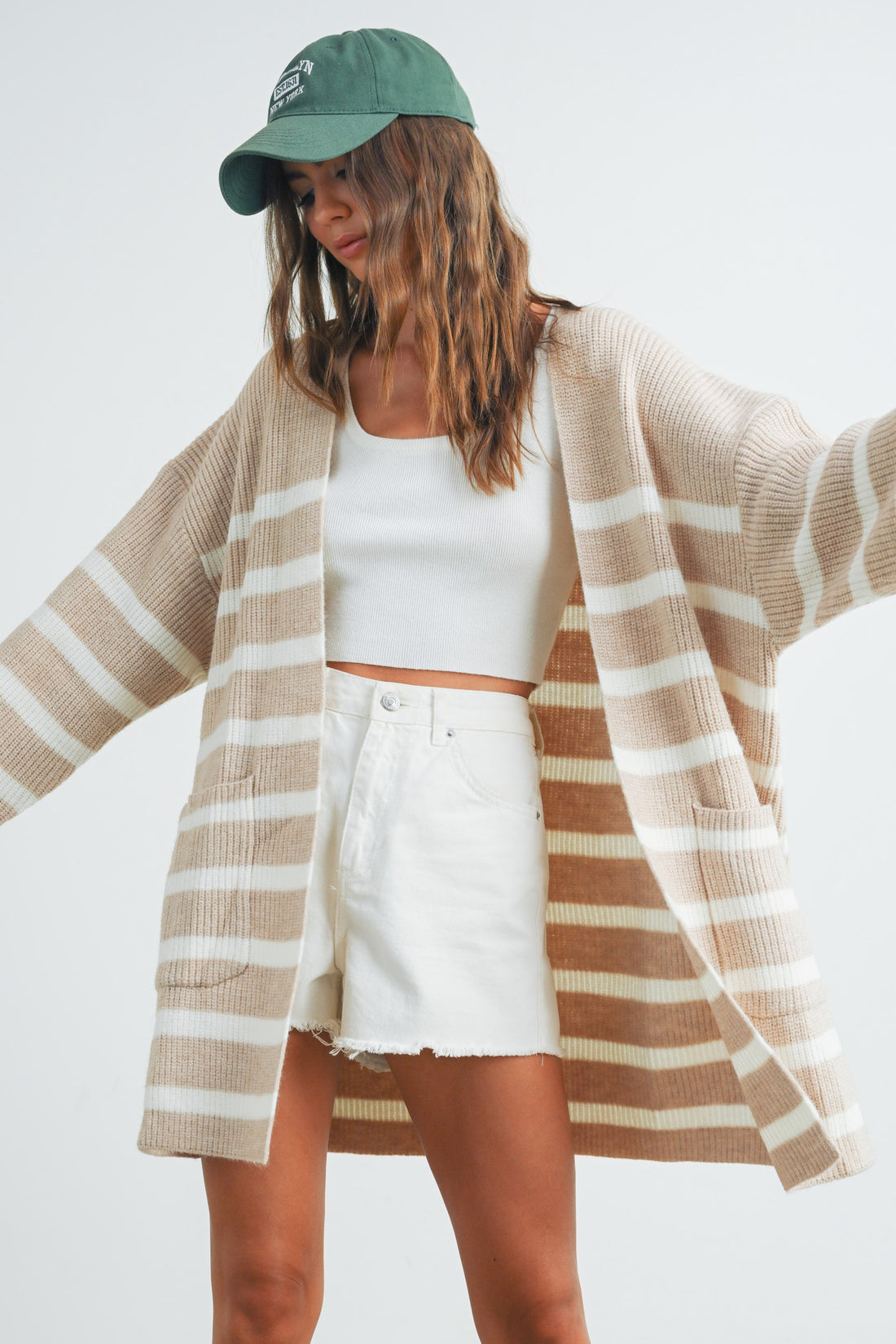 Stripe Knitted Stripe Cardigan