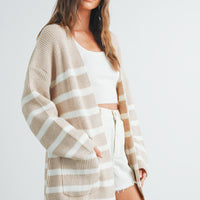 Stripe Knitted Stripe Cardigan