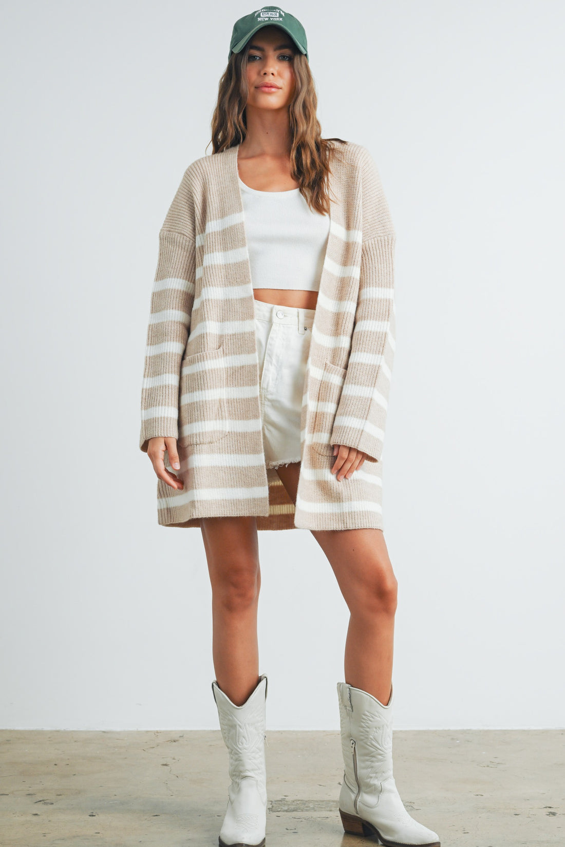 Stripe Knitted Stripe Cardigan