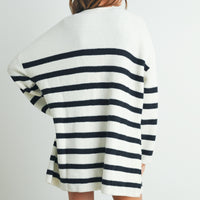Stripe Knitted Stripe Cardigan