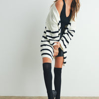 Stripe Knitted Stripe Cardigan